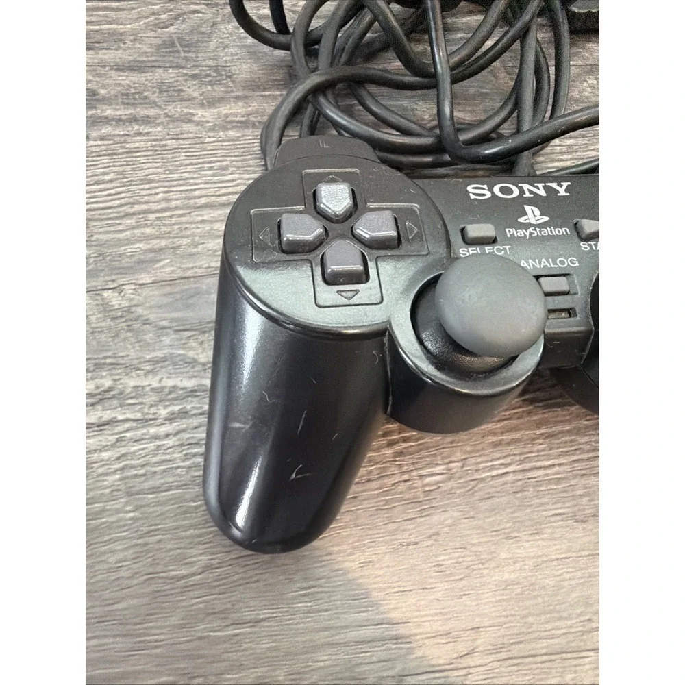 Sony PlayStation PS2 DualShock 2 Black Wired Analog Controller OEM SCPH-10010